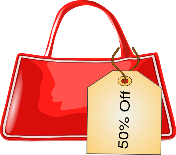 Shoping Bag With Discount Tag Png Imageu200b - Handbag Clip Art (600x527), Png Download