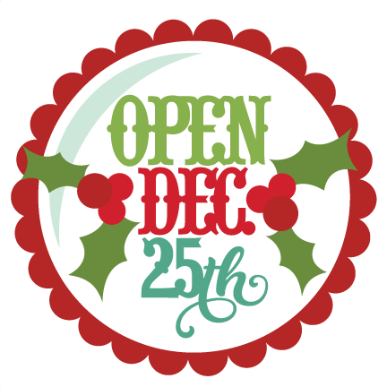 Open Dec 25th Tag Svg Cutting File Christmas Svg Cut - Scalable Vector Graphics (432x432), Png Download