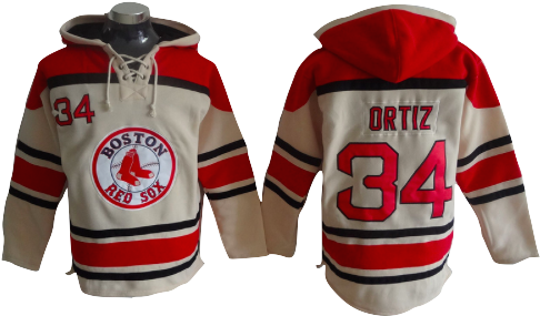 Boston Red Sox Lacer - New Boston Red Sox David Ortiz #34 Red Cream Sweater (500x376), Png Download