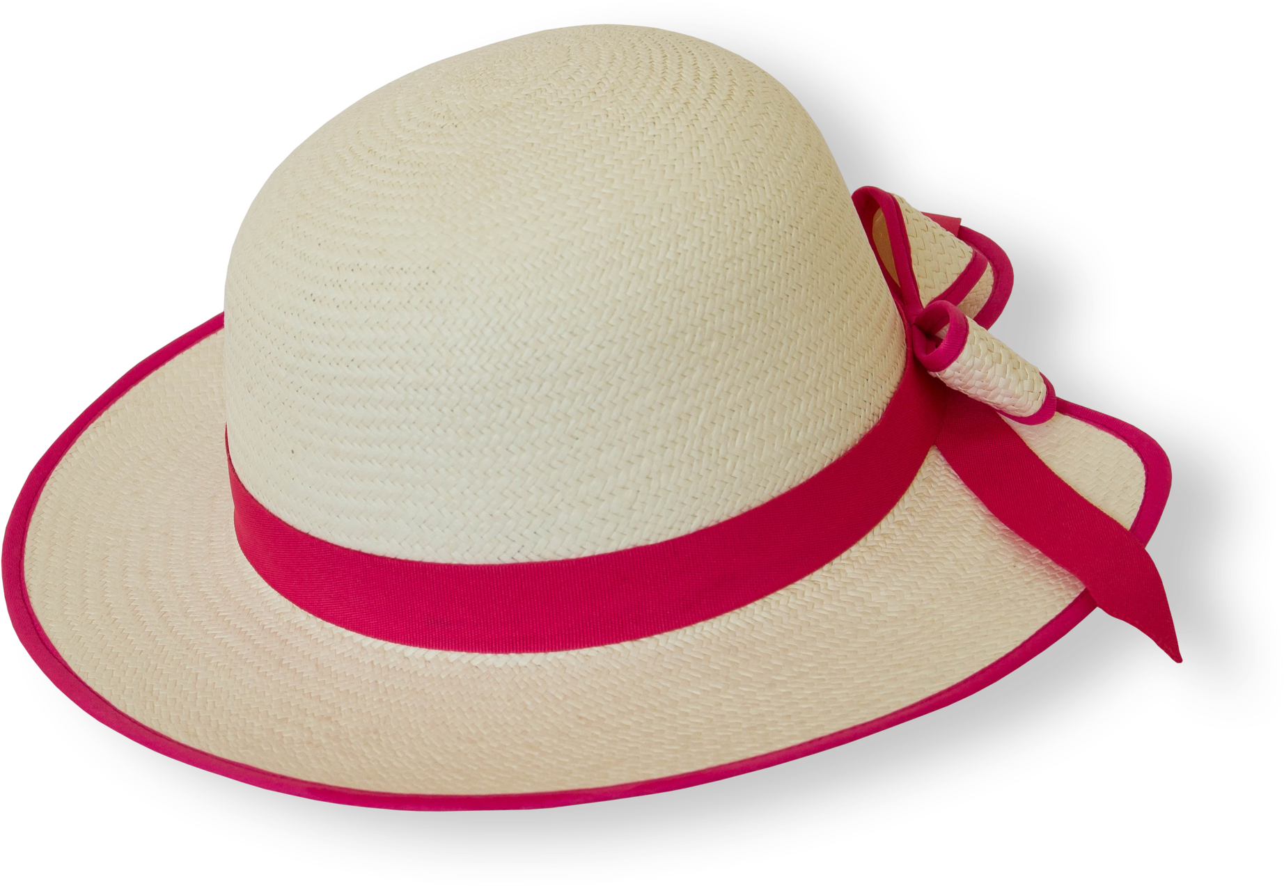Borges&scott Panamahats Girls Fedora Pinkband - Panama Hat (2048x2048), Png Download