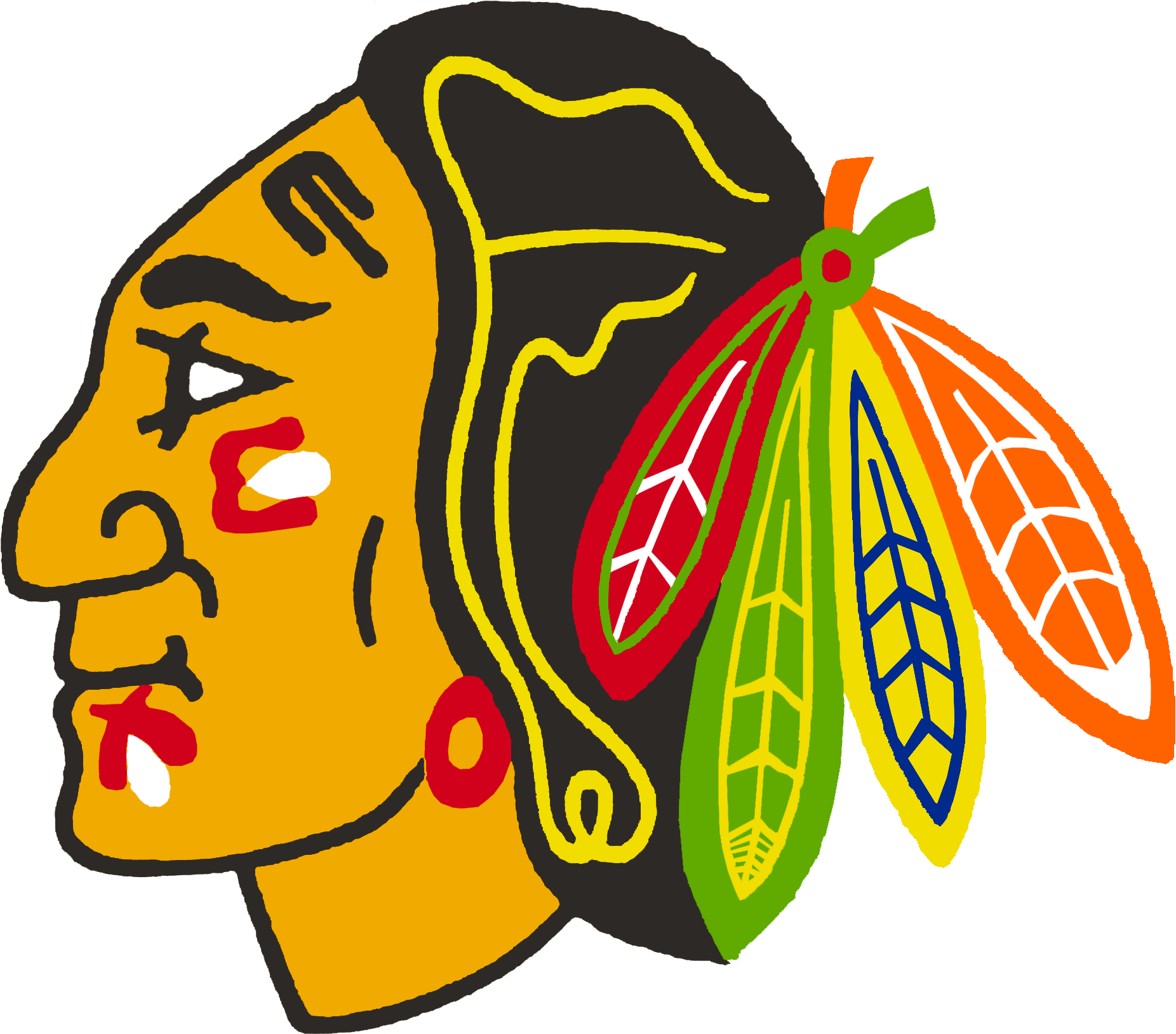 Chicago Black Hawks - Chicago Blackhawks 1986 Logo (1863x1635), Png Download