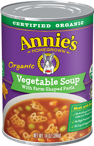 Organic Vegetable Soup With Farm-shaped Pasta - Annie's Homegrown Organic All Stars Pasta, Tomato (450x600), Png Download