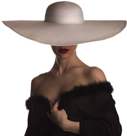 Hat-fur - Femme Avec Chapeau Sexy (405x435), Png Download