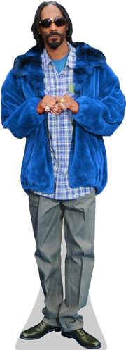 Snoop Dogg Blue Coat Cardboard Cutout - Snoop Dogg Cutout (339x500), Png Download