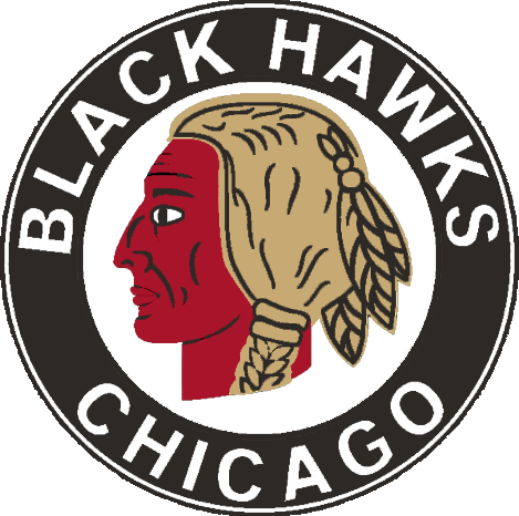 9643 Chicago Black Hawks Primary 1938 - Chicago Blackhawks (469x466), Png Download