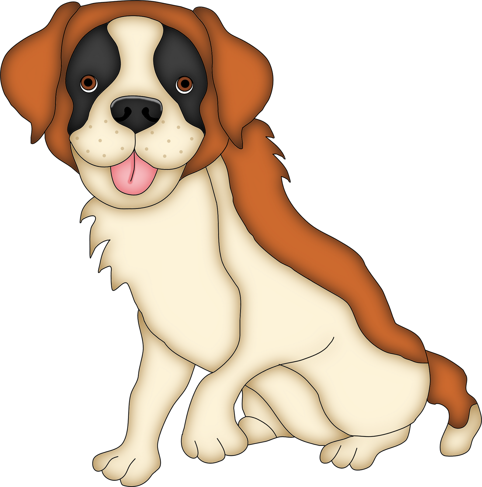 Cute Dog Clipart Png (1585x1600), Png Download