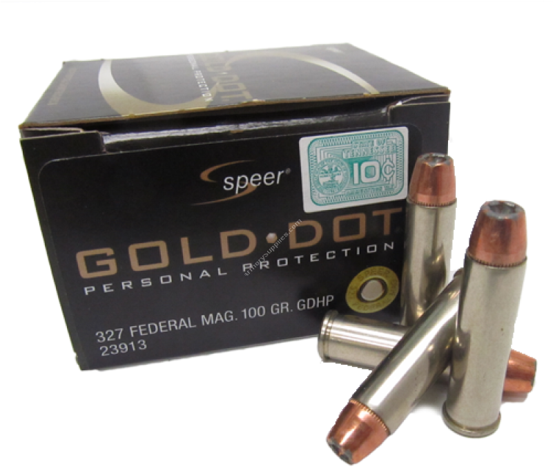 Speer Gold Dot 327 Federal Magnum 100gr Gdhp Ammunition - Bullet (800x800), Png Download