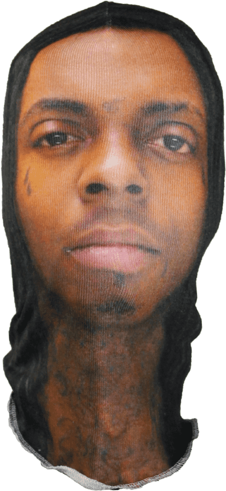 Lil Wayne Mask - Lil Wayne Face Png (644x1024), Png Download