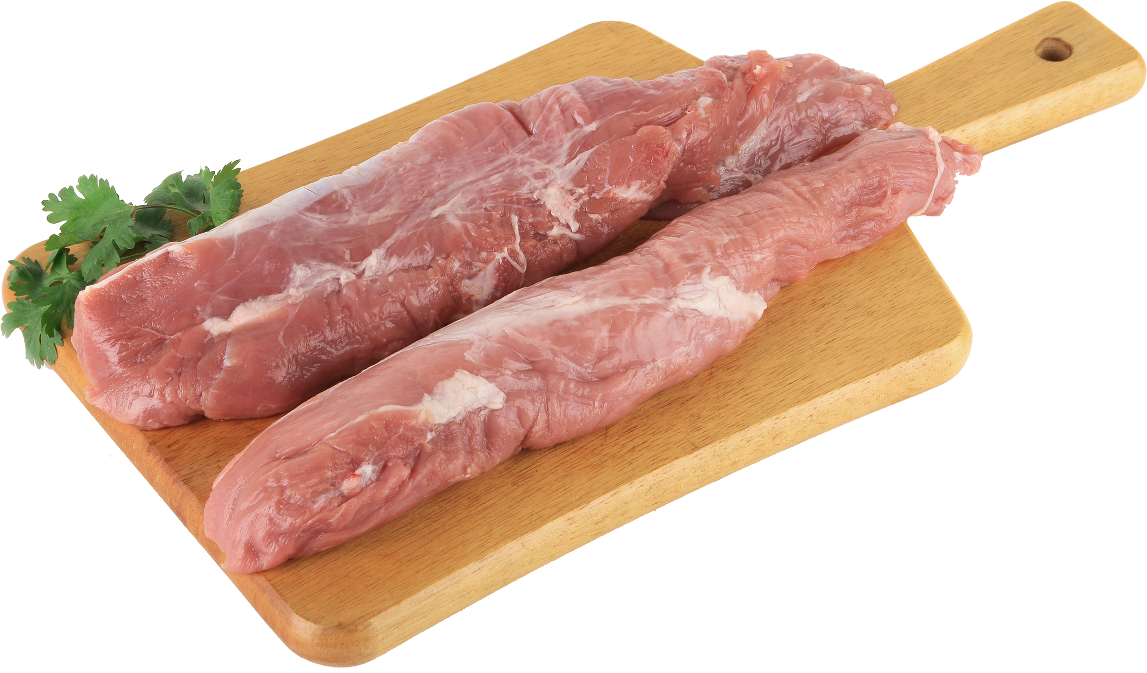 Board With Meat And Parsley Png Clipart - Свиная Вырезка (2500x1669), Png Download