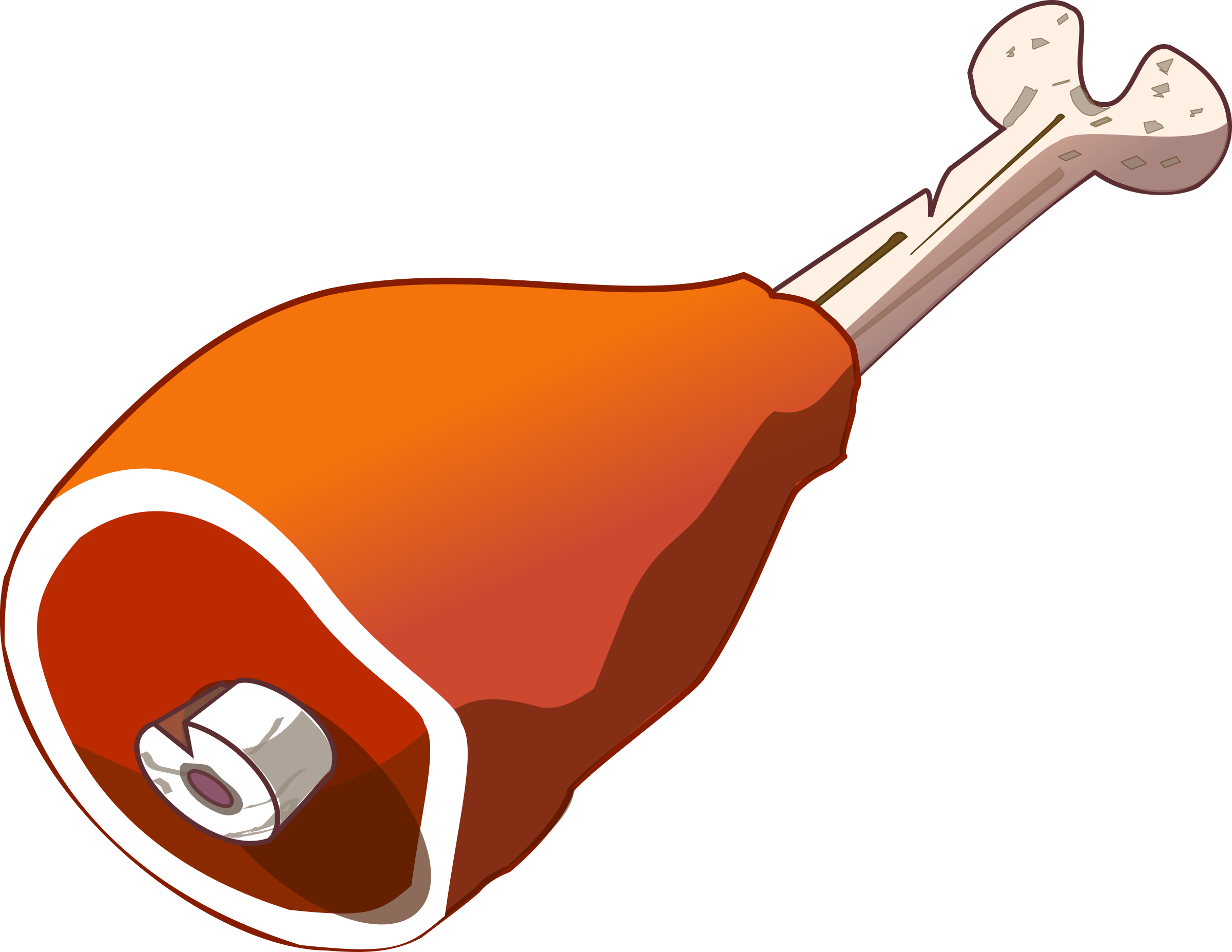 Raw Clipart Red Meat - Pork Meat Clipart (750x579), Png Download