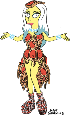 Lady Gaga Meat Dress - Pork Meat Dress Lady Gaga (292x436), Png Download