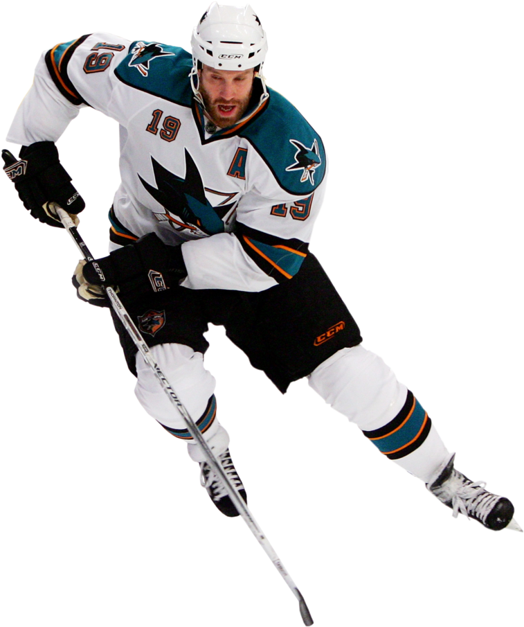 Free Nhl Png Clipart - Joe Thornton San Jose Sharks Hockey Sport 24x18 Wall (814x1024), Png Download