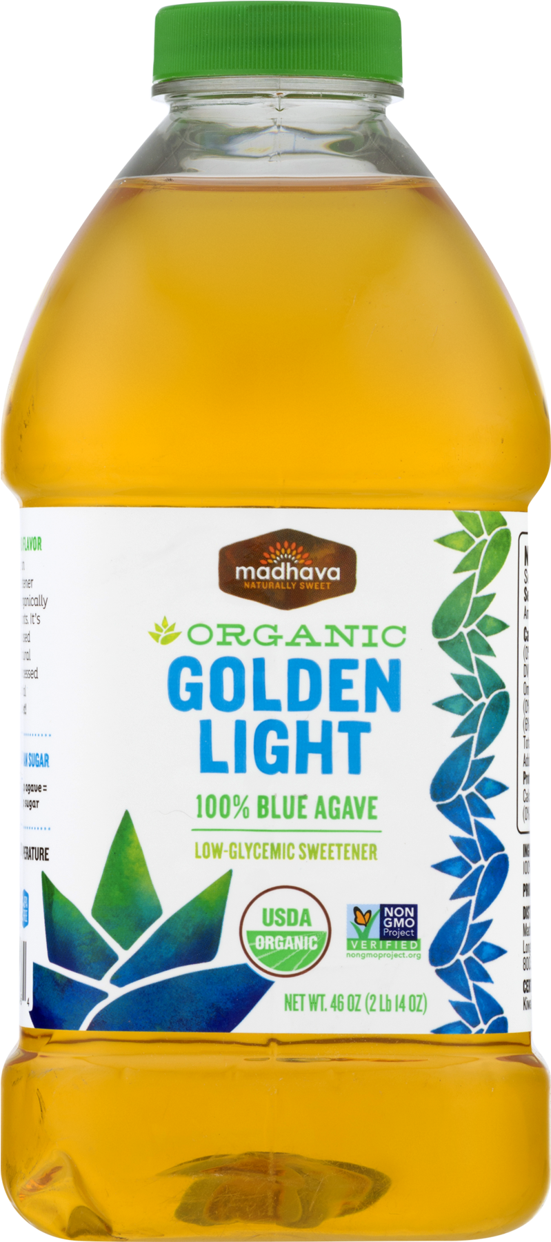 Madhava Organic Golden Light 100% Blue Agave 46 Oz - Madhava - Organic Golden Light Blue Agave - 23.5 Oz. (1800x1800), Png Download
