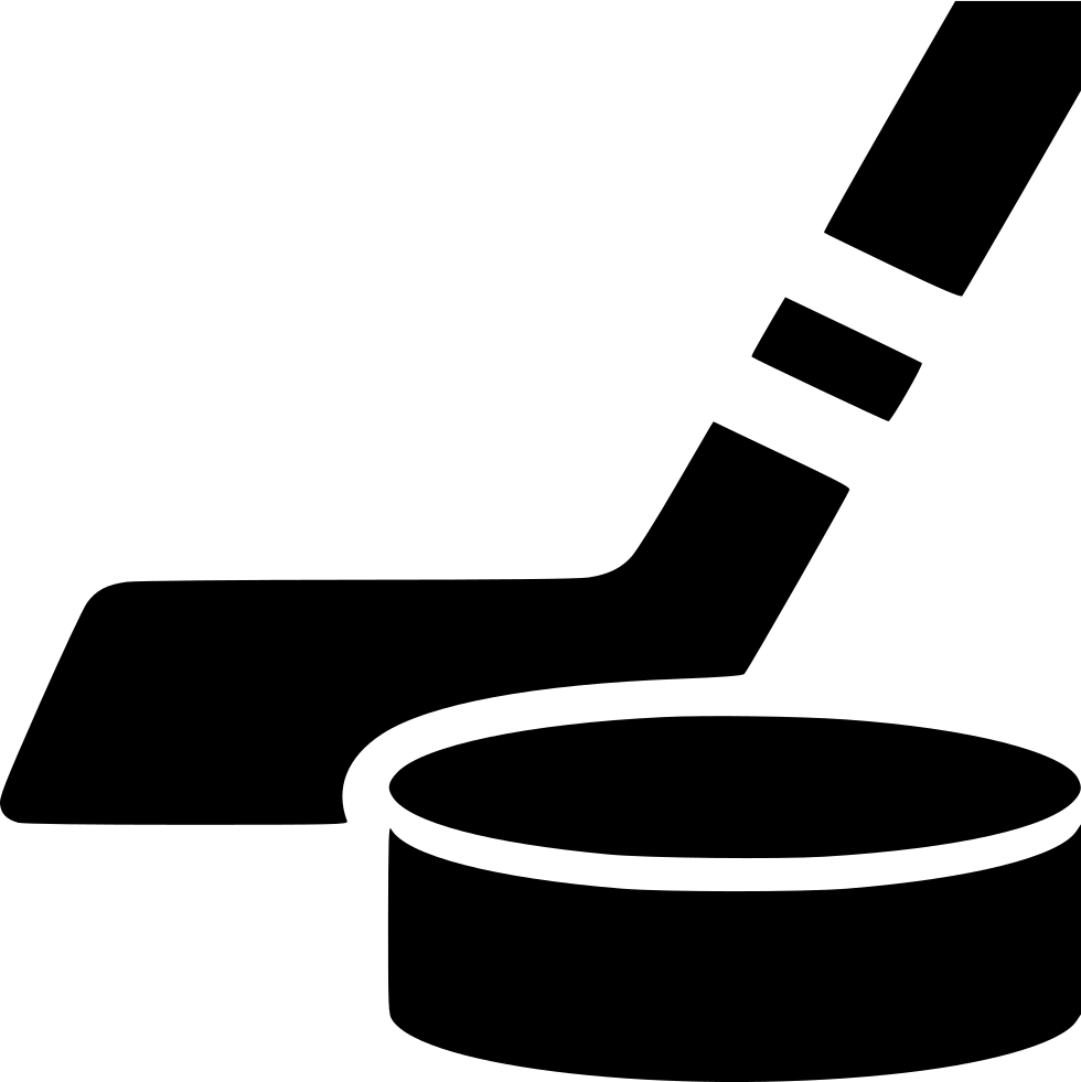 Hockey Puck Stick - Ice Hockey (980x981), Png Download