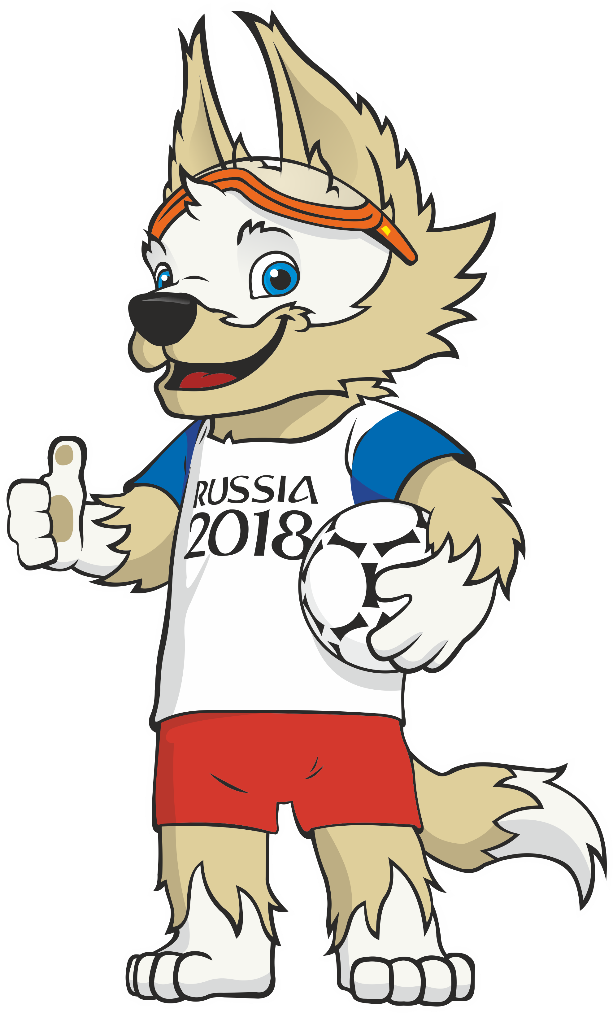 2018 Fifa World Cup Logo & Mascot Zabivaka Logo [fifa - World Cup Mascot 2018 (768x1283), Png Download