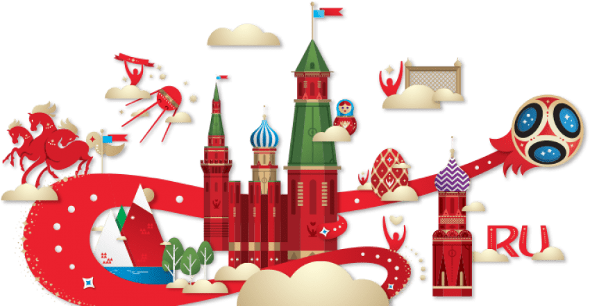 Free Png 2018 Fifa World Cup Png Background Image Png - Fifa World Cup 2018 Background (850x441), Png Download