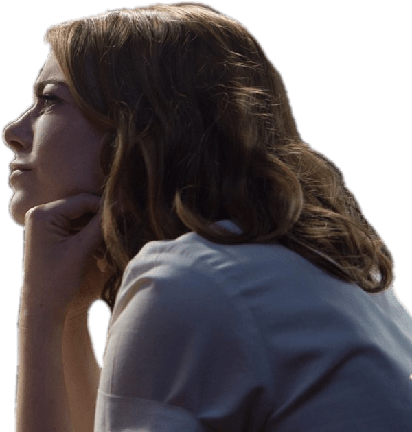 La La Land Emma Stone Looking - La La Land Bluray (658x687), Png Download