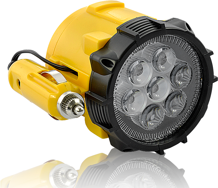 Car Led Flashlight W/ Magnetic Base (800x795), Png Download