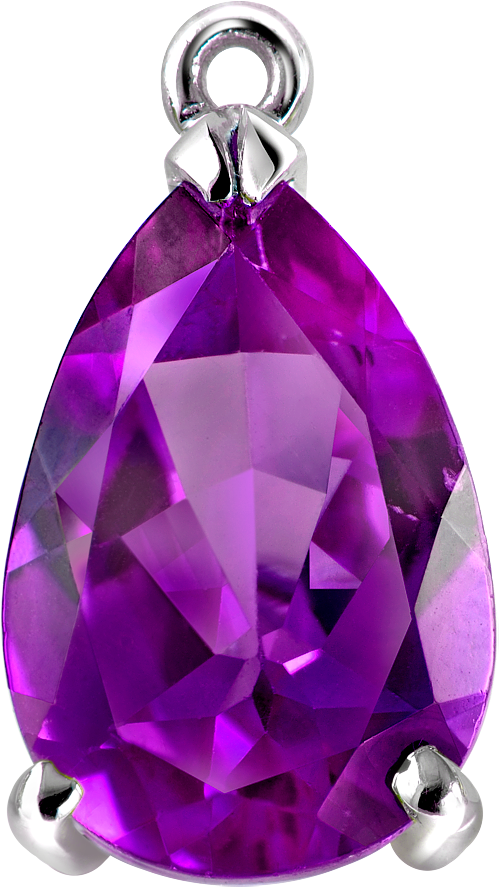 Amethyst Tear Drop (650x981), Png Download