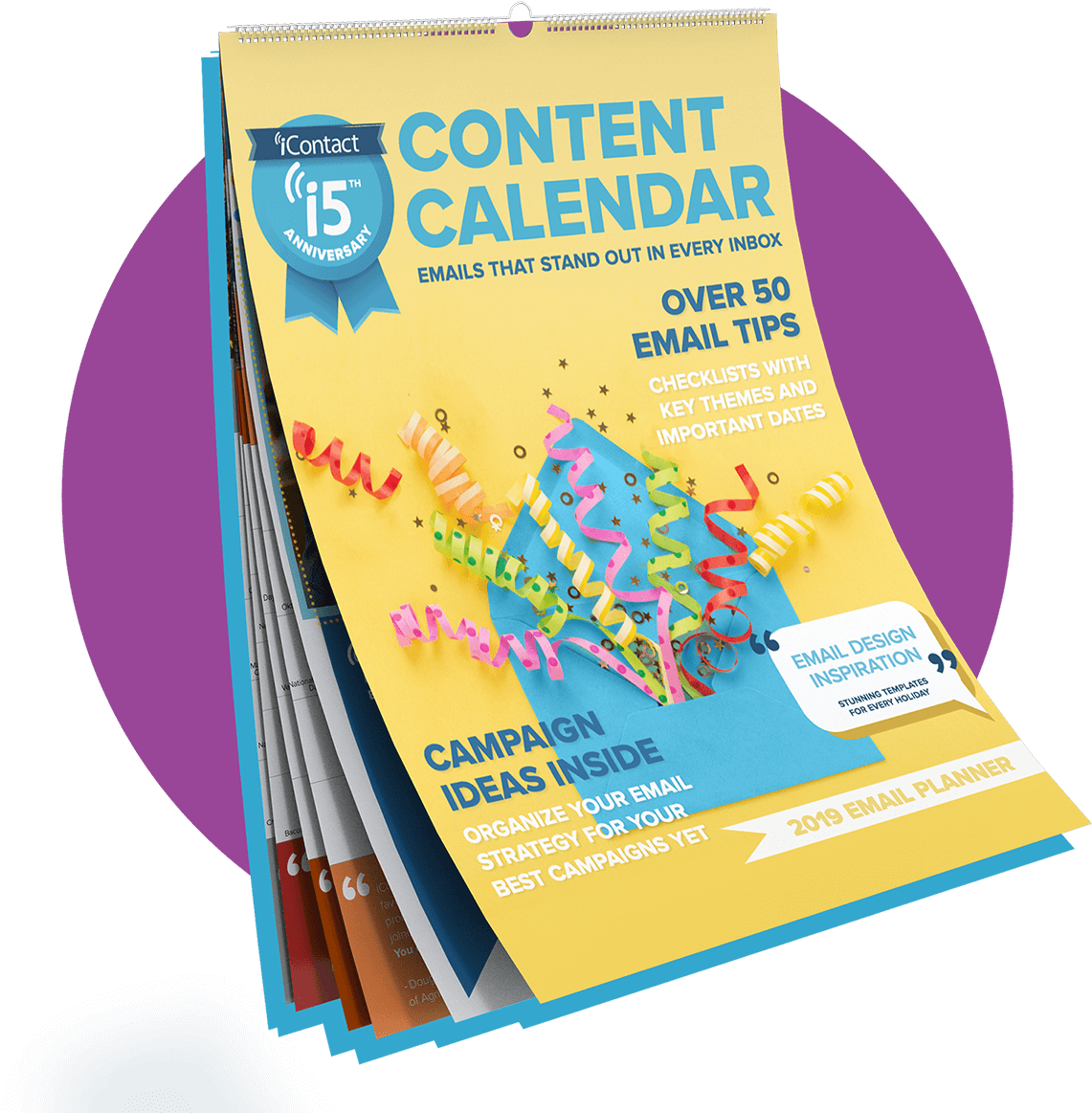 Icontact's 2019 Email Planner (1200x1200), Png Download