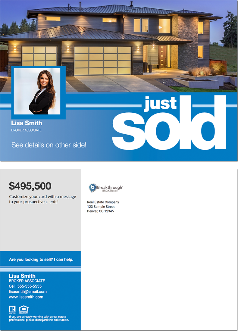 "just Sold" Postcard (900x1196), Png Download