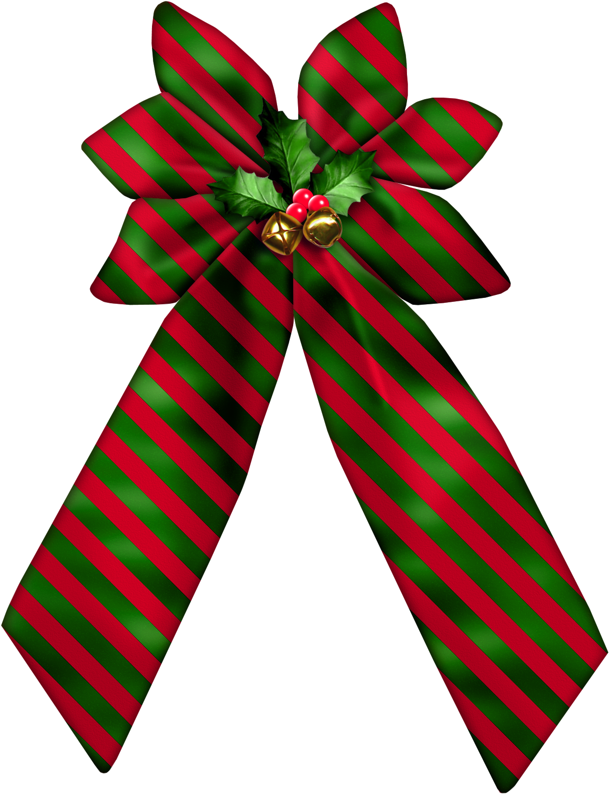 Christmas Striped Bow Png Clipart (1296x1650), Png Download