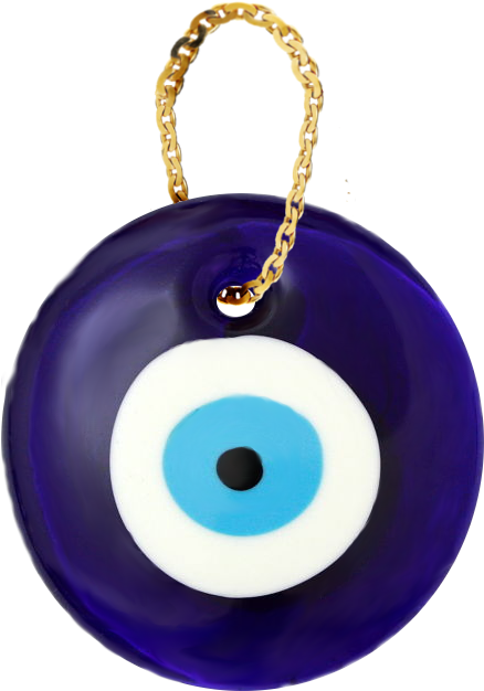 Eye Amulet With Chain (480x640), Png Download
