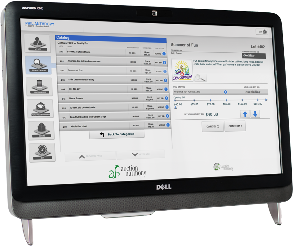 Technology Auction Touch Screen Kiosk Place Bid (1000x825), Png Download