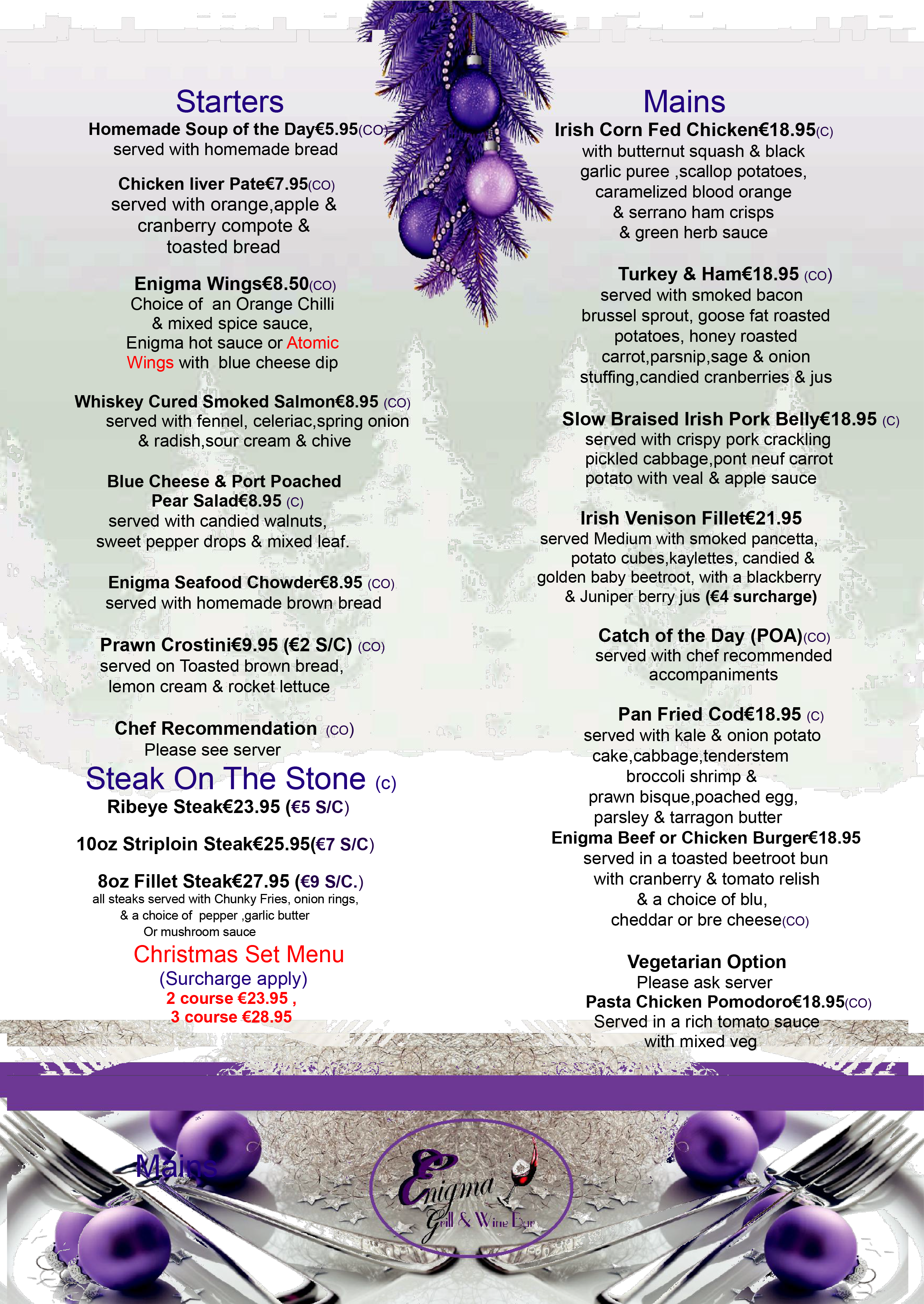 Christmas Menu (2479x3498), Png Download