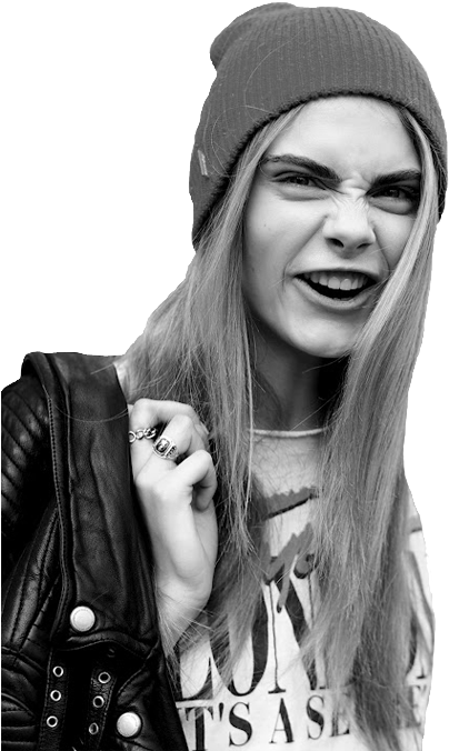 Cara Delevingne Tumblr (500x700), Png Download