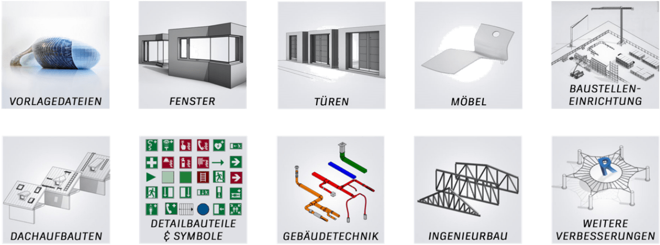 Neue Dach Bauteilbibliothek In Revit 2019 Ueberblick (1386x506), Png Download