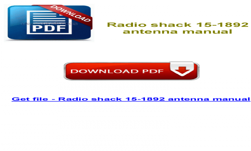 Radio Shack 15 1892 Antenna Manual (1200x630), Png Download