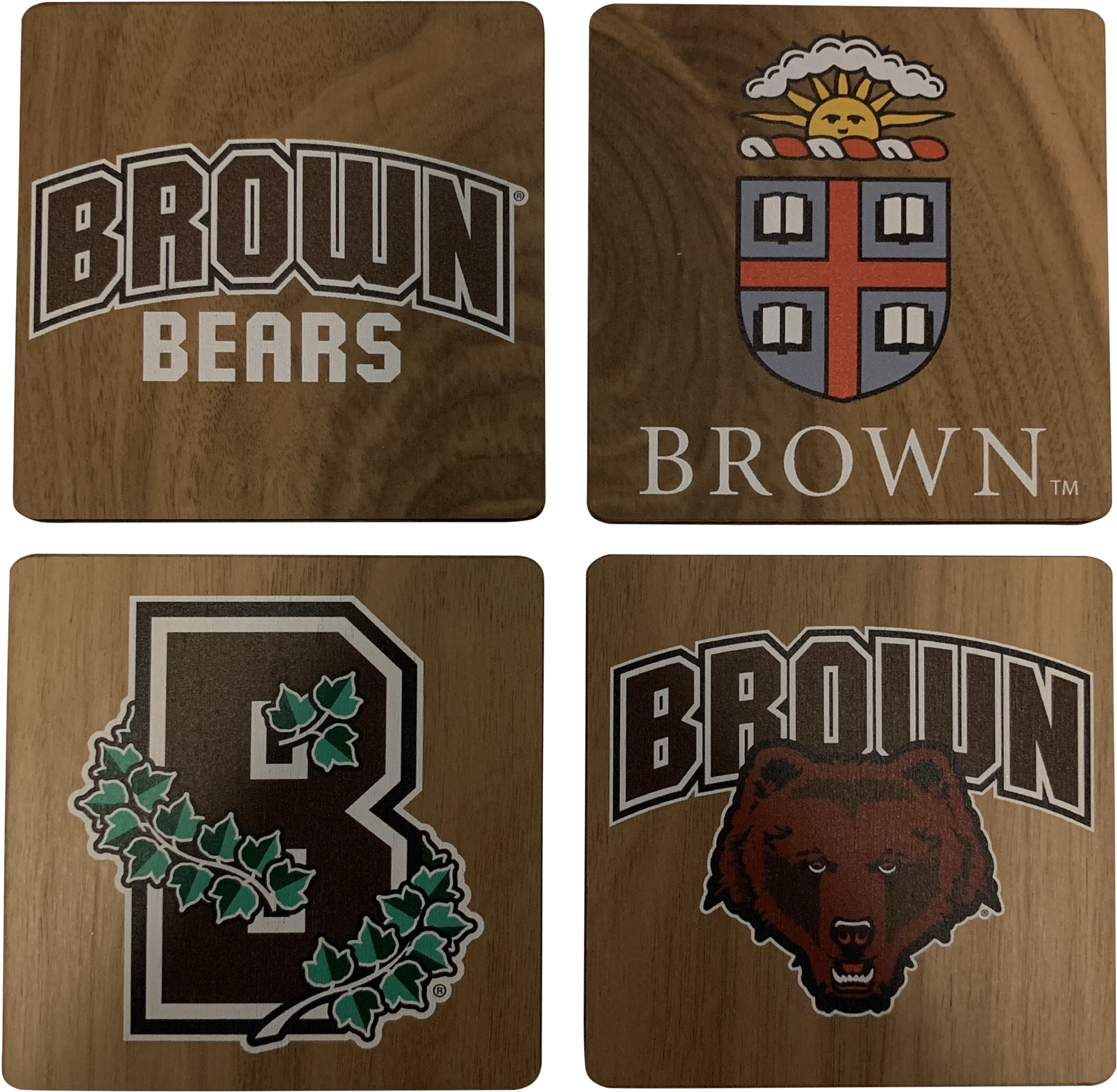 Brown University Walnut Coaster Set (2000x2000), Png Download