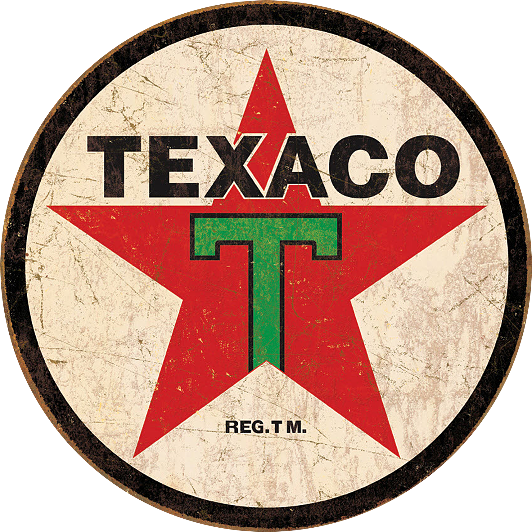 Vintage Texaco Gasoline Sign (1800x2400), Png Download