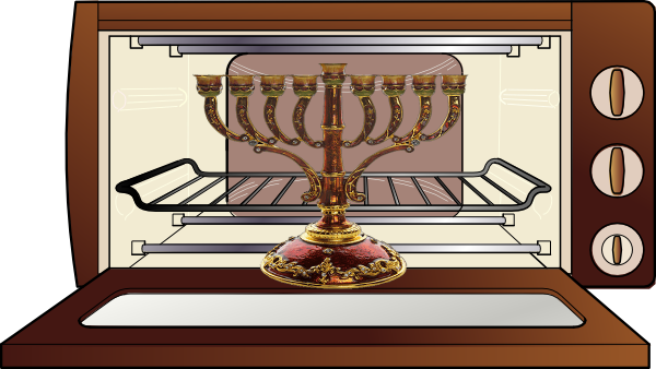 Cleaning Your Chanukah Menorah - Oven Clipart Png (600x338), Png Download