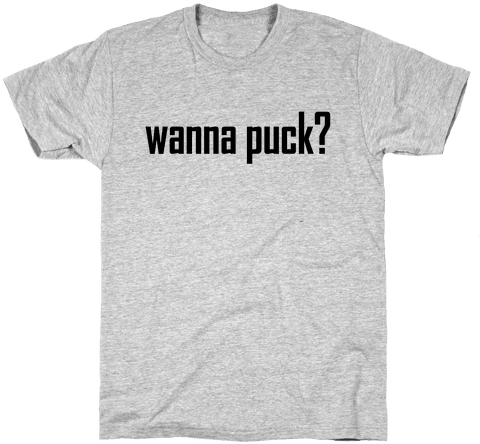 Wanna Puck Hockey Love Mens T-shirt - Chemistry Pun Shirts (484x484), Png Download