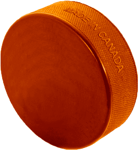 Orange Hockey Puck, 6 Ounces - Circle (477x500), Png Download