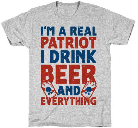 Real Patriot Mens T-shirt - Coming Back As A Baby Onesie T-shirt: Funny T-shirt (484x484), Png Download