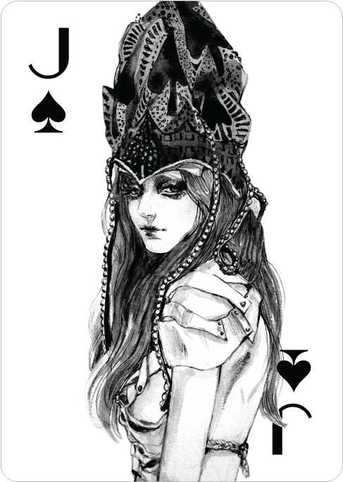 Jack Of Spades, Fashion Playing Cards By Connie Lim - Connie Lim Playing Cards (521x768), Png Download