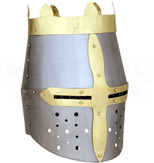 Kings Crown Medieval Great Helm - Crown Helmet (550x550), Png Download
