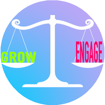 Balanced Growth - Black (400x400), Png Download