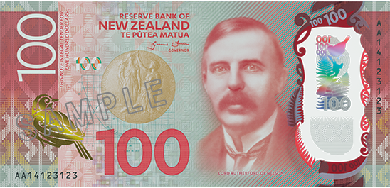 New Zealand 100 Dollar Front - $100 New Zealand Note (548x265), Png Download