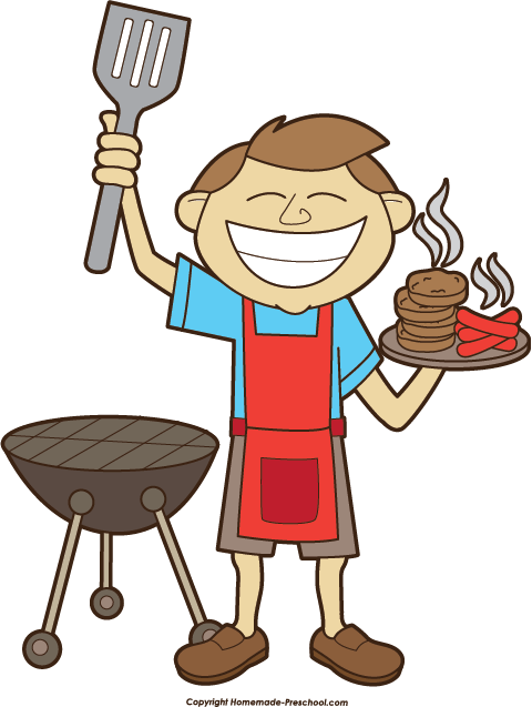 Bbq Man Clipart - Bbq Clip Art Png (480x637), Png Download
