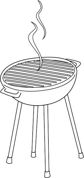 Clip Arts Related To - Grill Clip Art Black And White (288x605), Png Download