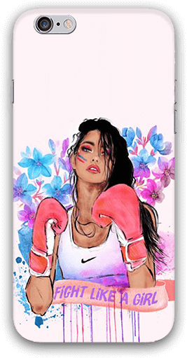 Fight Like A Girl Iphone 6s Mobile Case - Fight Like A Girl (600x600), Png Download