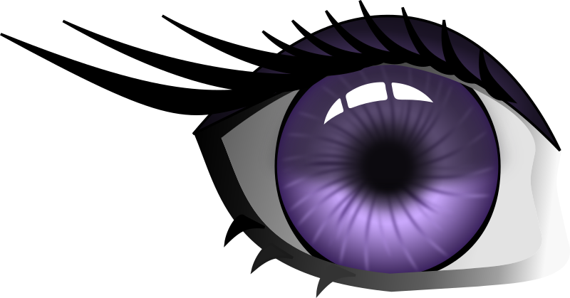 Svg Free Eyelash Clipart Pretty Eye - Purple Eye Clipart (800x419), Png Download
