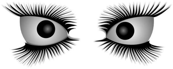 Png Free Download Evil Eyes Clip Art At Clker Com - Eyes Black And White Clipart (600x241), Png Download