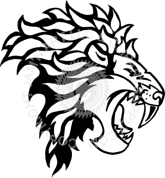 Lion Roaring Drawing - Roaring Lion Logo Png (335x361), Png Download