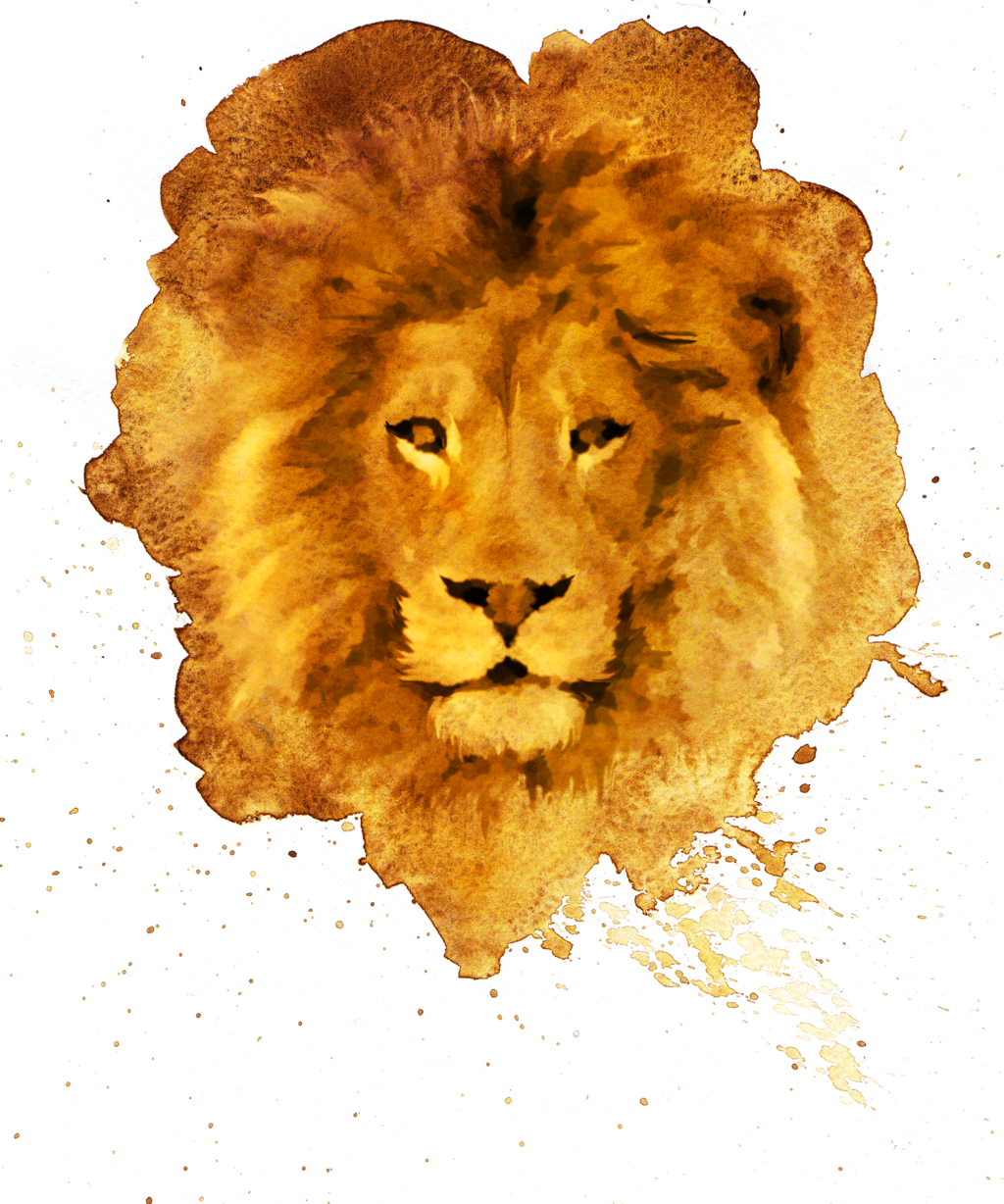 Aljanh - Lion With Big Mane (1024x1228), Png Download