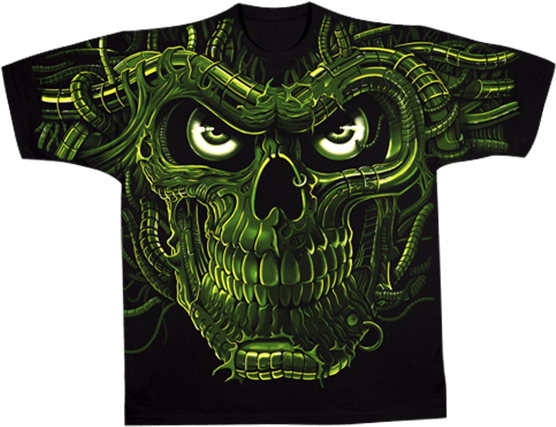 Terminator Skull Tee Shirt - Terminator Skull (555x555), Png Download